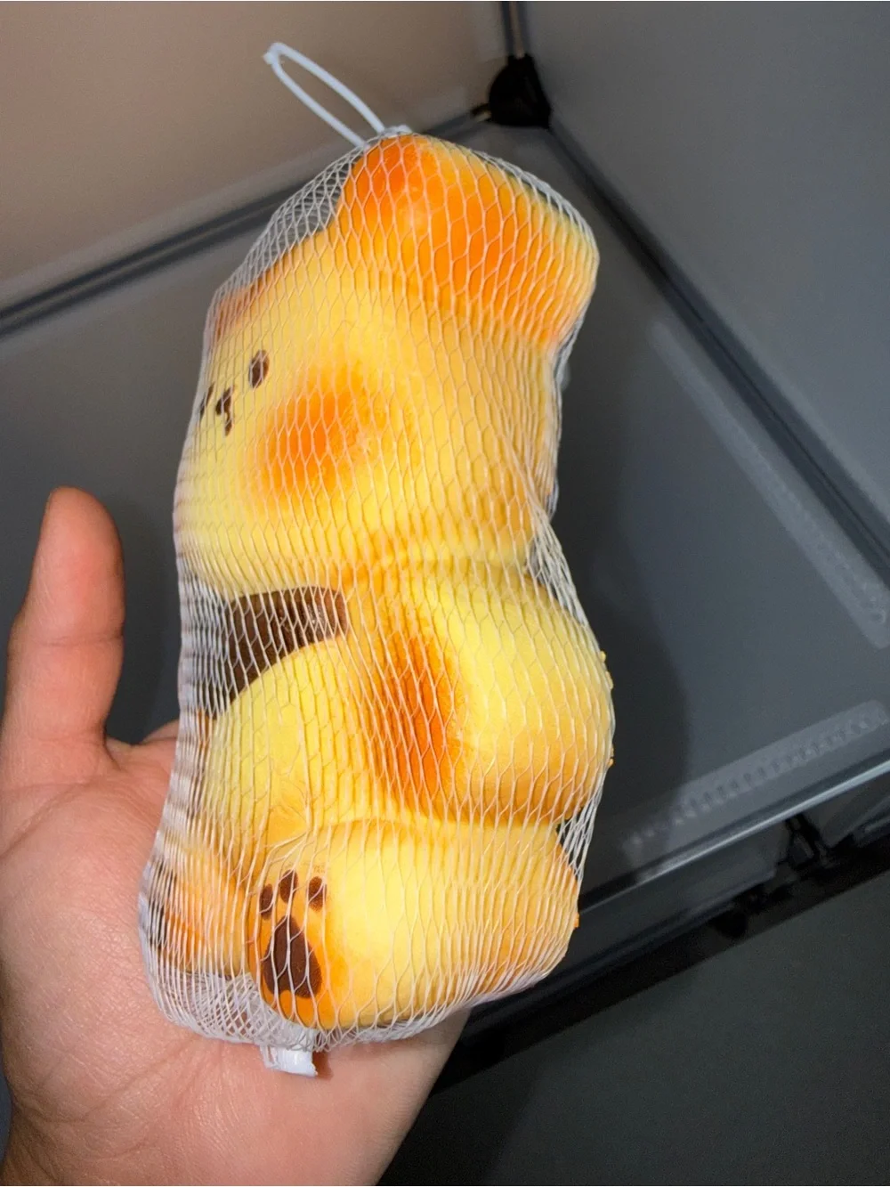 Teddy Bear Bread Soft Fluffy Squishy Yellow/Brown